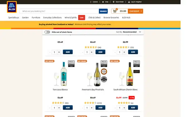 Aldi 25% Off Wine