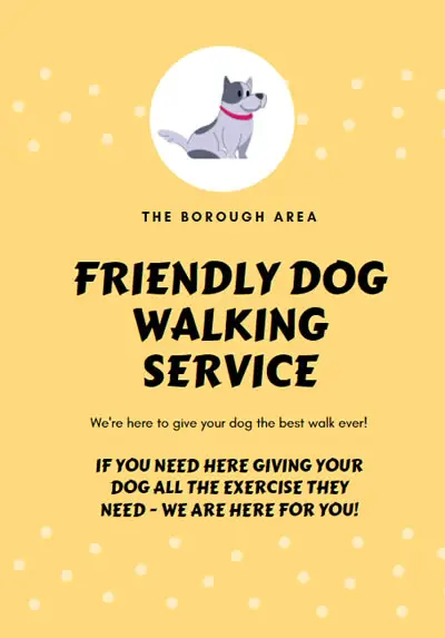 Dog Walking Flyer Example